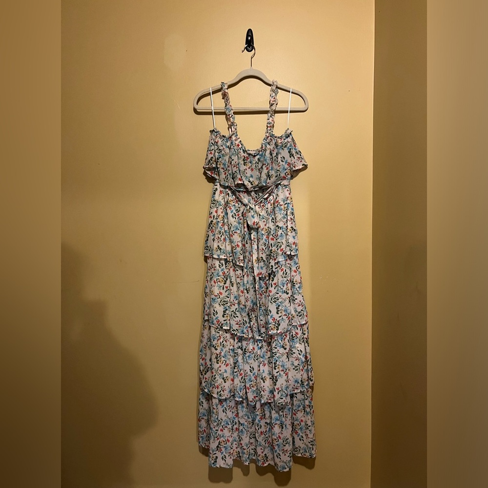 A.Calin Tiered Ruffle Maxi Dress